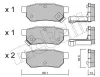 Bremsbelagsatz, Scheibenbremse Hinterachse METELLI 22-0170-1
