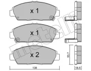 Bremsbelagsatz, Scheibenbremse METELLI 22-0172-0