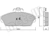 Bremsbelagsatz, Scheibenbremse Vorderachse METELLI 22-0174-1