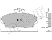 Bremsbelagsatz, Scheibenbremse Vorderachse METELLI 22-0174-1