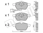 Bremsbelagsatz, Scheibenbremse Vorderachse METELLI 22-0181-4