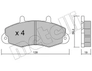 Bremsbelagsatz, Scheibenbremse METELLI 22-0194-0