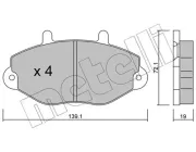 Bremsbelagsatz, Scheibenbremse METELLI 22-0195-0