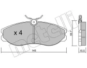 Bremsbelagsatz, Scheibenbremse METELLI 22-0198-0