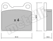 Bremsbelagsatz, Scheibenbremse METELLI 22-0200-0