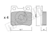 Bremsbelagsatz, Scheibenbremse Hinterachse METELLI 22-0203-0