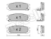 Bremsbelagsatz, Scheibenbremse Hinterachse METELLI 22-0204-0