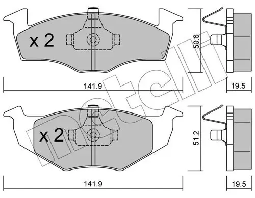 Bremsbelagsatz, Scheibenbremse METELLI 22-0206-1