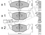 Bremsbelagsatz, Scheibenbremse METELLI 22-0206-3