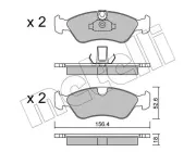 Bremsbelagsatz, Scheibenbremse Vorderachse METELLI 22-0208-0