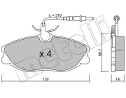 Bremsbelagsatz, Scheibenbremse Vorderachse METELLI 22-0214-0