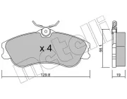 Bremsbelagsatz, Scheibenbremse Vorderachse METELLI 22-0217-1