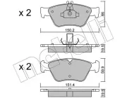 Bremsbelagsatz, Scheibenbremse Vorderachse METELLI 22-0219-0