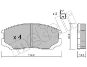 Bremsbelagsatz, Scheibenbremse Vorderachse METELLI 22-0221-1