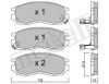 Bremsbelagsatz, Scheibenbremse Vorderachse METELLI 22-0224-0
