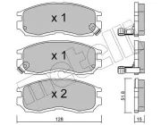 Bremsbelagsatz, Scheibenbremse Vorderachse METELLI 22-0224-0
