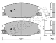 Bremsbelagsatz, Scheibenbremse METELLI 22-0244-0