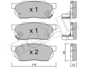 Bremsbelagsatz, Scheibenbremse METELLI 22-0247-1