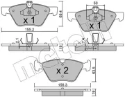 Bremsbelagsatz, Scheibenbremse Vorderachse METELLI 22-0252-1