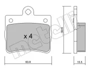 Bremsbelagsatz, Scheibenbremse Hinterachse METELLI 22-0255-0