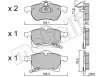 Bremsbelagsatz, Scheibenbremse METELLI 22-0258-0