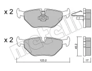 Bremsbelagsatz, Scheibenbremse METELLI 22-0261-0