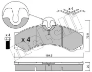 Bremsbelagsatz, Scheibenbremse Hinterachse Vorderachse METELLI 22-0262-0