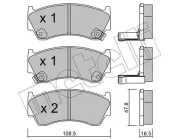 Bremsbelagsatz, Scheibenbremse METELLI 22-0277-0