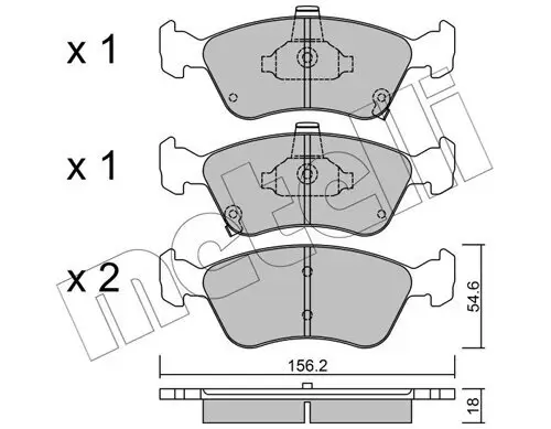 Bremsbelagsatz, Scheibenbremse METELLI 22-0287-0