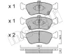 Bremsbelagsatz, Scheibenbremse Vorderachse METELLI 22-0287-0