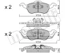 Bremsbelagsatz, Scheibenbremse Vorderachse METELLI 22-0291-0