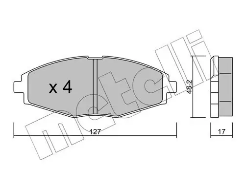 Bremsbelagsatz, Scheibenbremse METELLI 22-0293-0