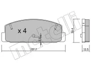 Bremsbelagsatz, Scheibenbremse METELLI 22-0302-2