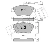 Bremsbelagsatz, Scheibenbremse Vorderachse METELLI 22-0321-0