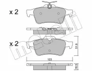 Bremsbelagsatz, Scheibenbremse METELLI 22-0337-1