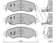 Bremsbelagsatz, Scheibenbremse METELLI 22-0339-1