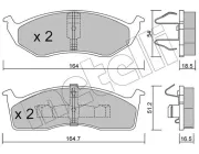 Bremsbelagsatz, Scheibenbremse Vorderachse METELLI 22-0356-0