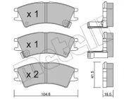 Bremsbelagsatz, Scheibenbremse METELLI 22-0361-0