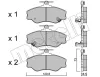 Bremsbelagsatz, Scheibenbremse Vorderachse METELLI 22-0366-0
