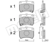 Bremsbelagsatz, Scheibenbremse Vorderachse METELLI 22-0370-0