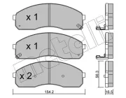 Bremsbelagsatz, Scheibenbremse METELLI 22-0374-0