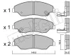 Bremsbelagsatz, Scheibenbremse Vorderachse METELLI 22-0376-0