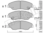 Bremsbelagsatz, Scheibenbremse METELLI 22-0376-0