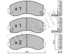 Bremsbelagsatz, Scheibenbremse Vorderachse METELLI 22-0377-0