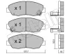 Bremsbelagsatz, Scheibenbremse Vorderachse METELLI 22-0384-0