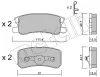 Bremsbelagsatz, Scheibenbremse Hinterachse METELLI 22-0400-0