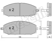 Bremsbelagsatz, Scheibenbremse METELLI 22-0407-0