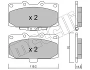 Bremsbelagsatz, Scheibenbremse METELLI 22-0413-0