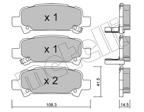 Bremsbelagsatz, Scheibenbremse METELLI 22-0414-0