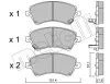 Bremsbelagsatz, Scheibenbremse METELLI 22-0446-0